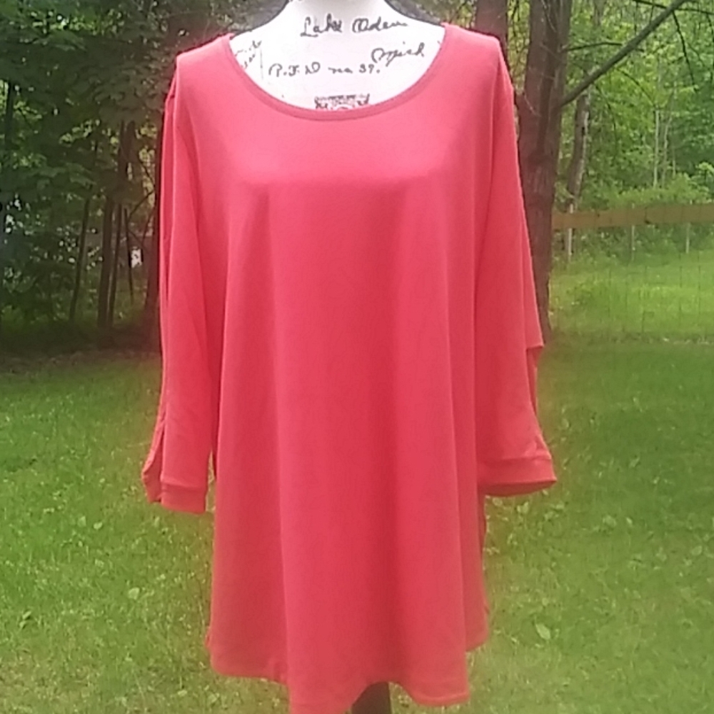 NEW H for Halston Crew Neck Knit Top
